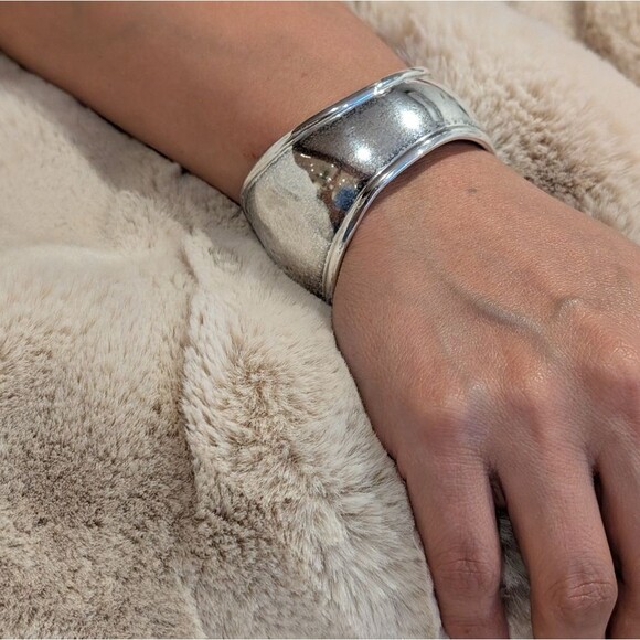 Heavy And Chunky Sterling Silver Cuff Bracelet | Stamped Mexico 925 - Picture 4 of 12